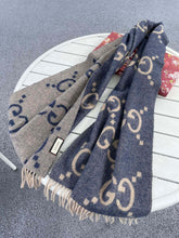 Load image into Gallery viewer, CLTH289 GG Cashmere Jacquard Scarf / 17.7&quot;W x 78.7&quot;L
