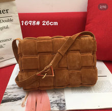 Load image into Gallery viewer, BV037 Suede Leather Padded Cassette Bag / 10.2x3.1x7.1inch

