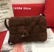 Load image into Gallery viewer, BV037 Suede Leather Padded Cassette Bag / 10.2x3.1x7.1inch
