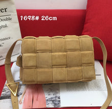 Load image into Gallery viewer, BV037 Suede Leather Padded Cassette Bag / 10.2x3.1x7.1inch
