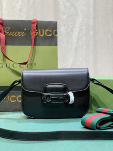 GC468 Gucci Horsebit 1955 Small Shoulder Bag / 8"W x 5.7"H x 2"D