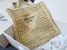 Load image into Gallery viewer, PD162 Raffia Tote Bag / 15x14.2x1.2inch
