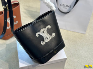 CL098  nSMALL BUCKET CUIR TRIOMPHE / 7.8x8.6inch