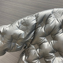Load image into Gallery viewer, CLTH292 LB Metallic Monogram Flowers Reversible Puffer Jacket
