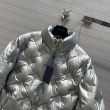 Load image into Gallery viewer, CLTH292 LB Metallic Monogram Flowers Reversible Puffer Jacket
